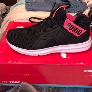 Women’s shocking pink running shoes